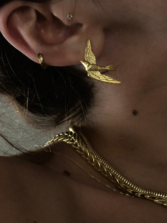 The 925 Birds Flying High Pin Earring