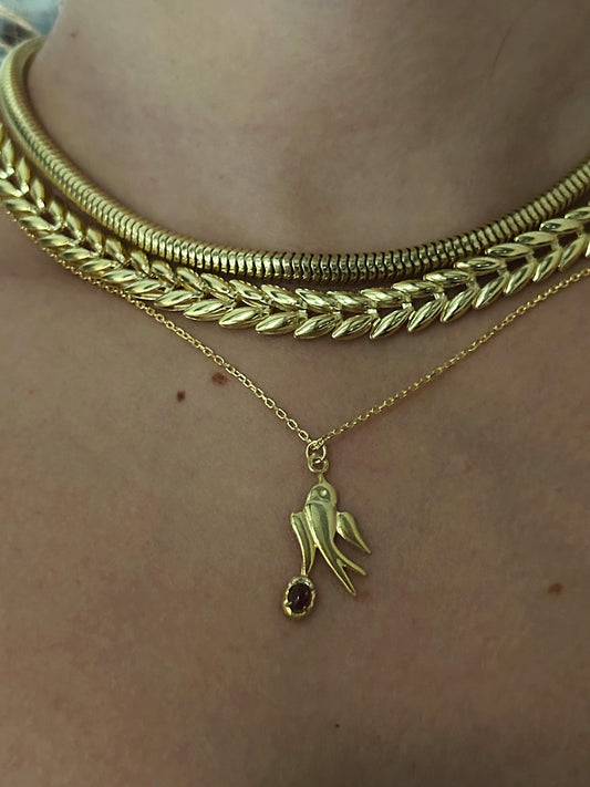 The 925 Sparrow bird necklace