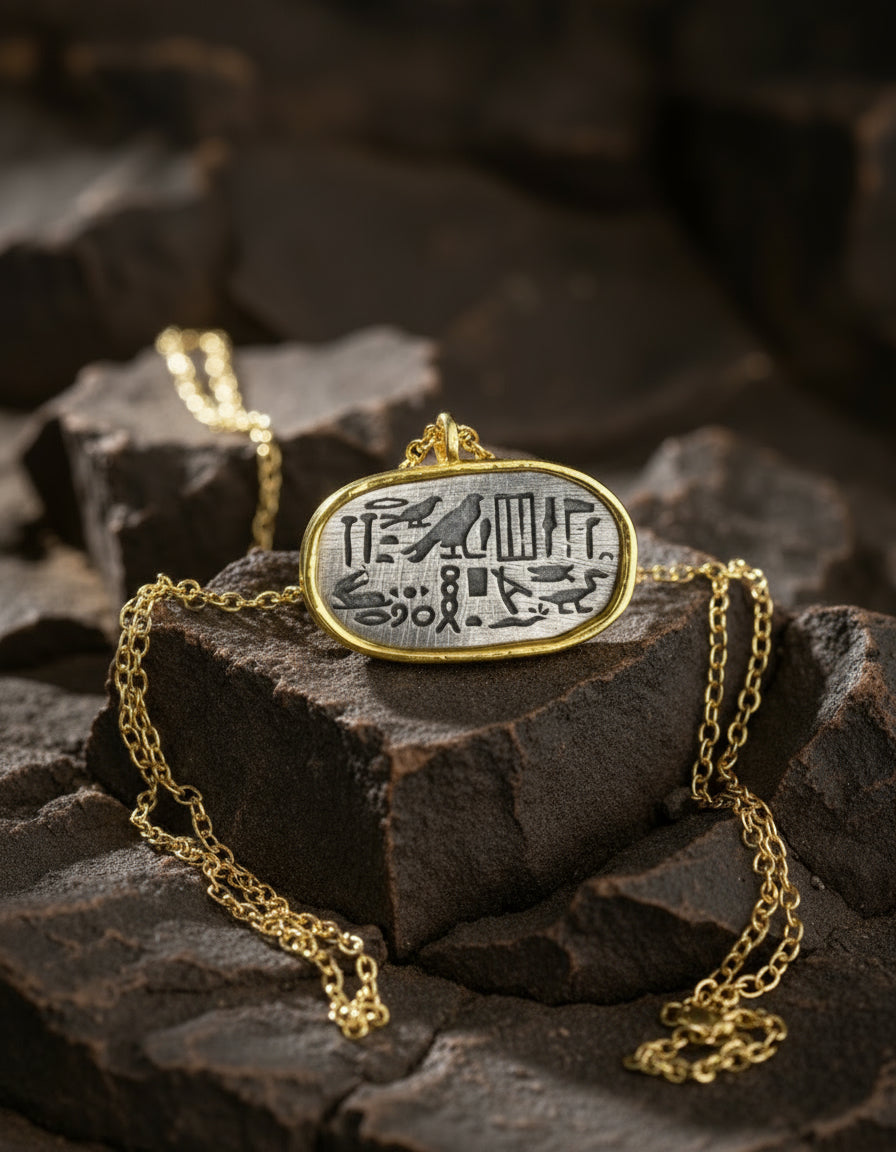 The 925 Hieroglyphic Symbol necklace