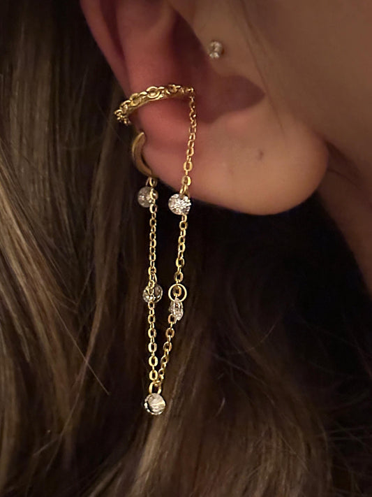 The 925 Crystal Link Ear Cuff