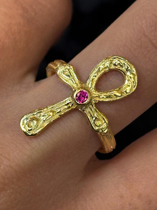 The 925 Ankh Key Ring