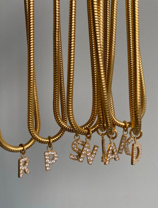 925 Tube Letter necklace
