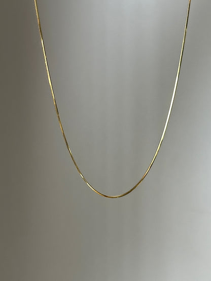 925 Thin mirror snake chain necklace