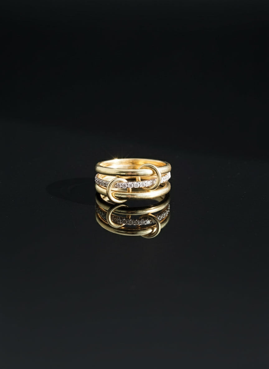 925 Shine Interlace ring