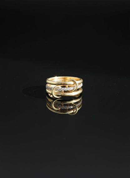 925 Shine Interlace ring