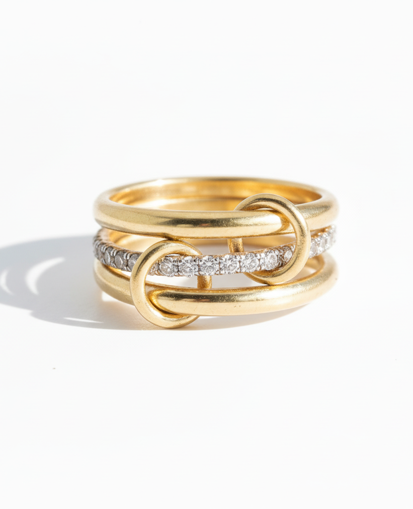 925 Shine Interlace ring