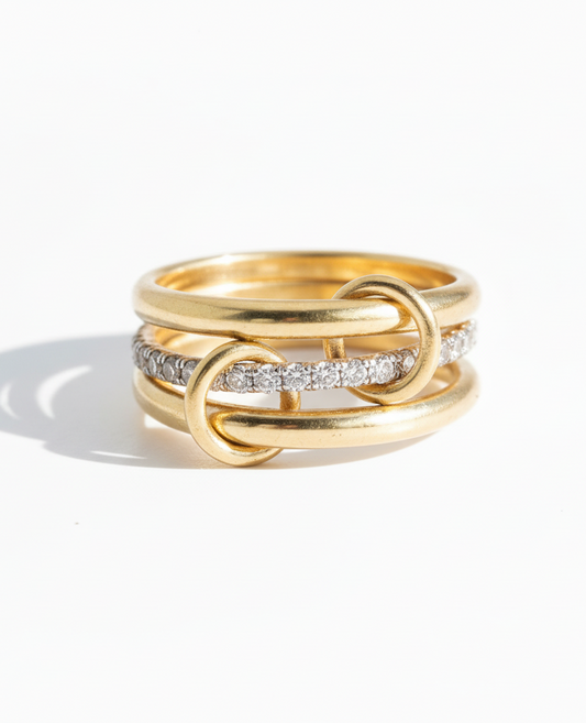 925 Shine Interlace ring