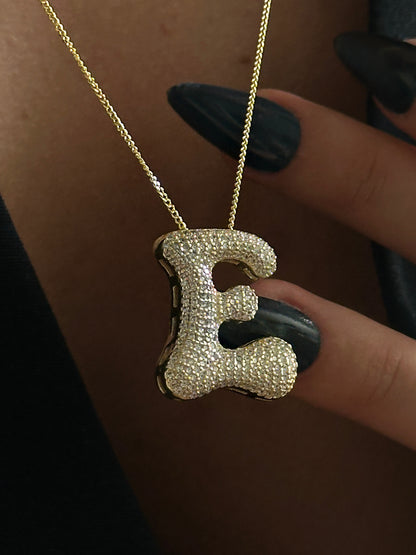 925 Ful Zirconia XL Letter necklace