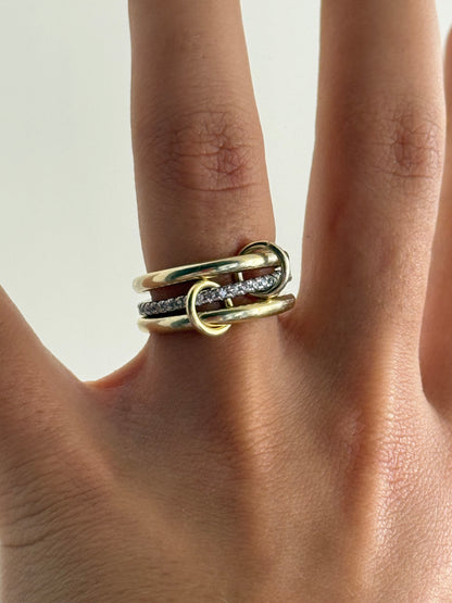 925 Shine Interlace ring