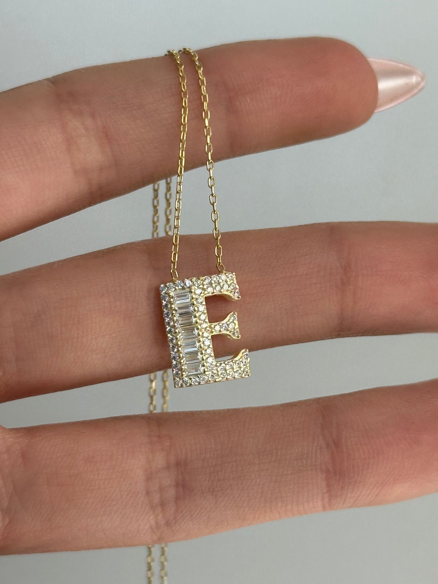 925 Shiny letter necklace