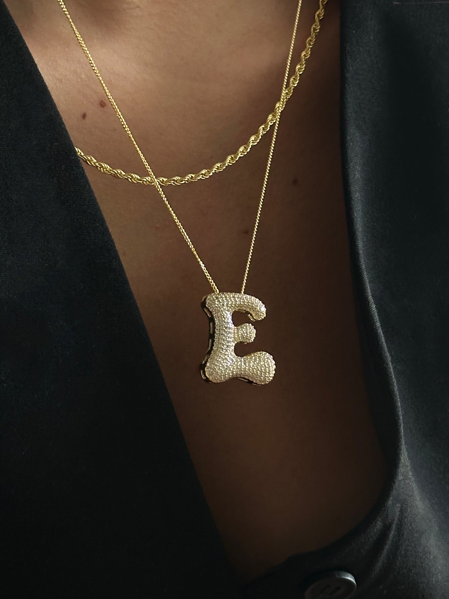 925 Ful Zirconia XL Letter necklace