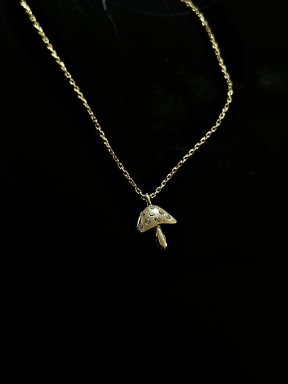 925 Shiny mushroom necklace