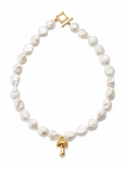 Mushroom Pearl Necklace