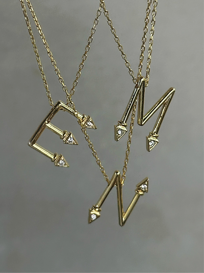 925 Elegant Letter Necklace