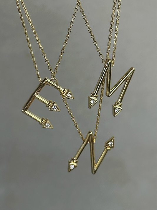 925 Elegant Letter Necklace