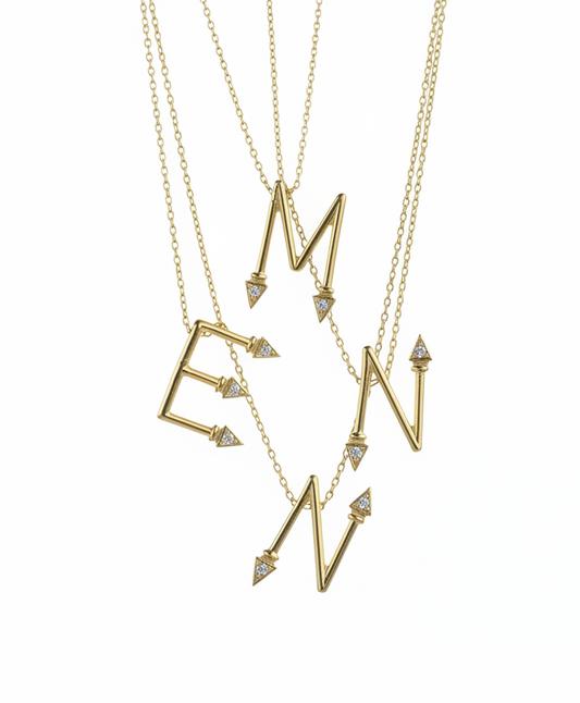 925 Elegant Letter Necklace