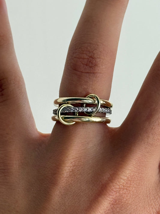 925 Shine Interlace ring