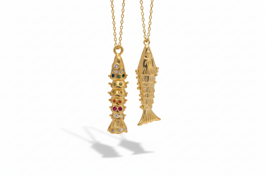 Vintage balık kolye