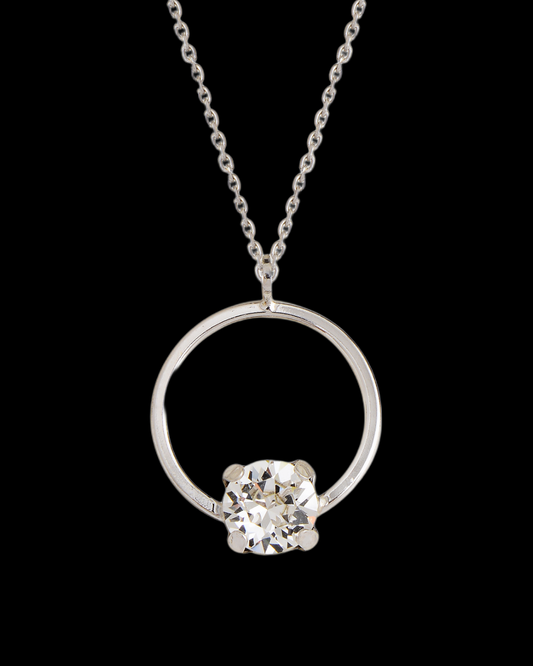 925 Circle Swarovski necklace