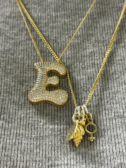 925 Ful Zirconia XL Letter necklace