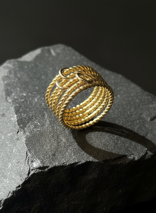 925 Twist Interlace Ring