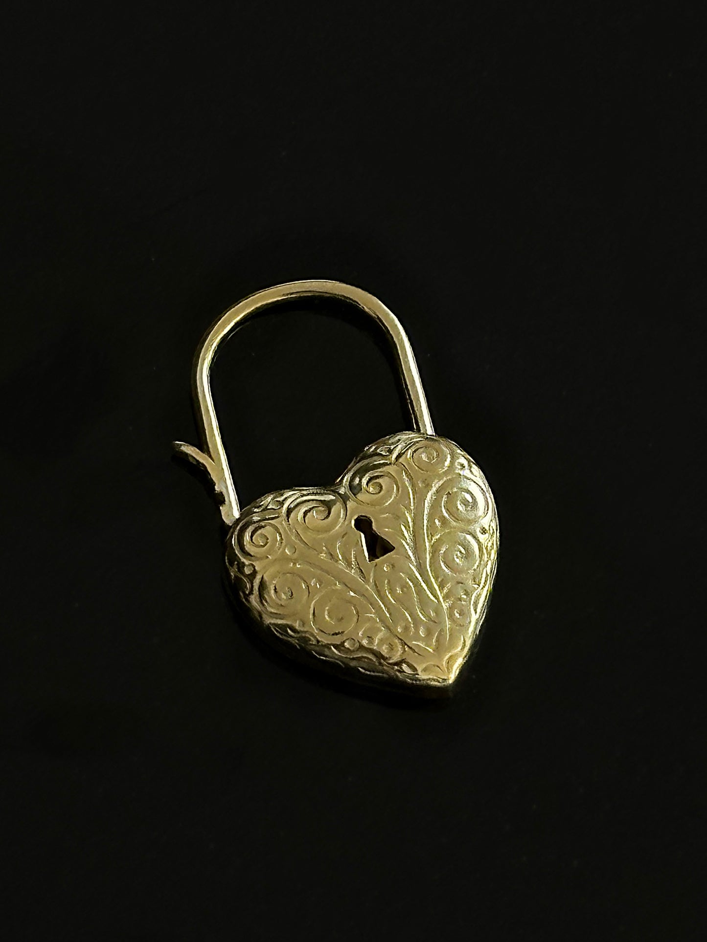 925 Vintage Kalp Charm Kilidi