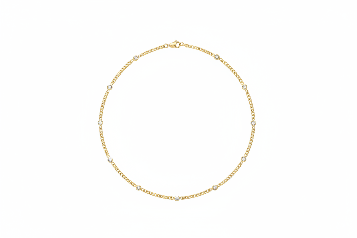 Gemstone Curb zincir kolye