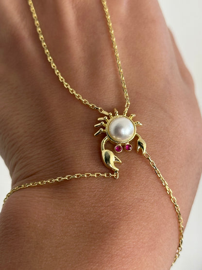 925 Ocean Crab Hand Bracelet