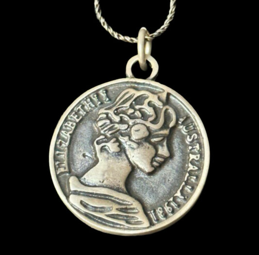 925 old coin necklace