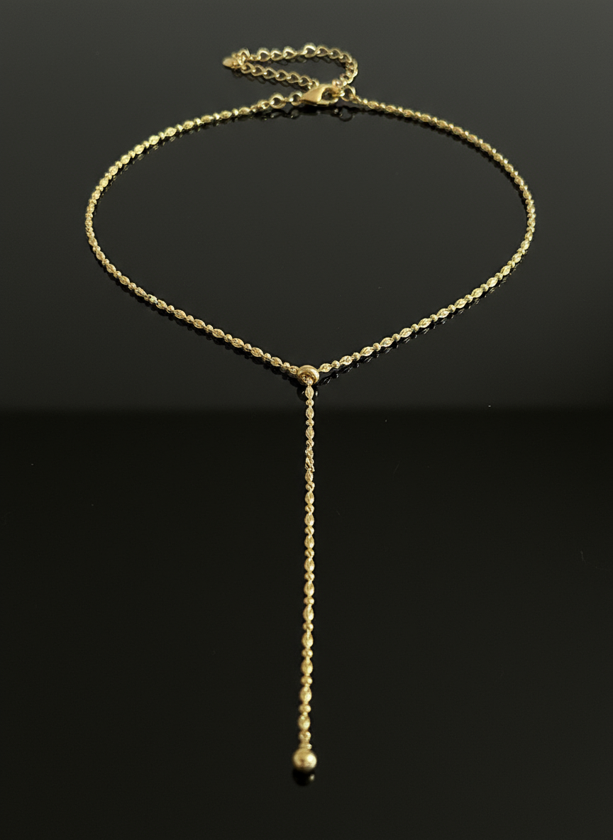 Vintage asansör zincir kolye