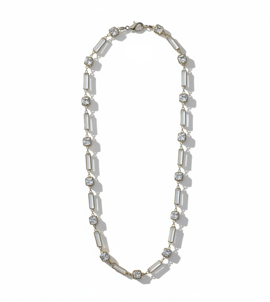 925 Irregular zirconia Necklace