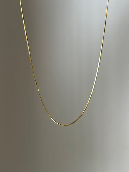 925 Thin mirror snake chain necklace