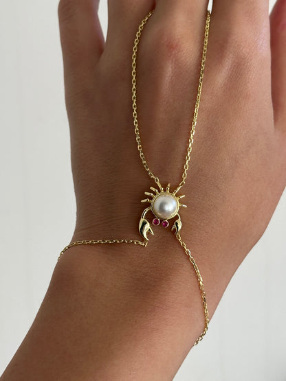 925 Ocean Crab Hand Bracelet