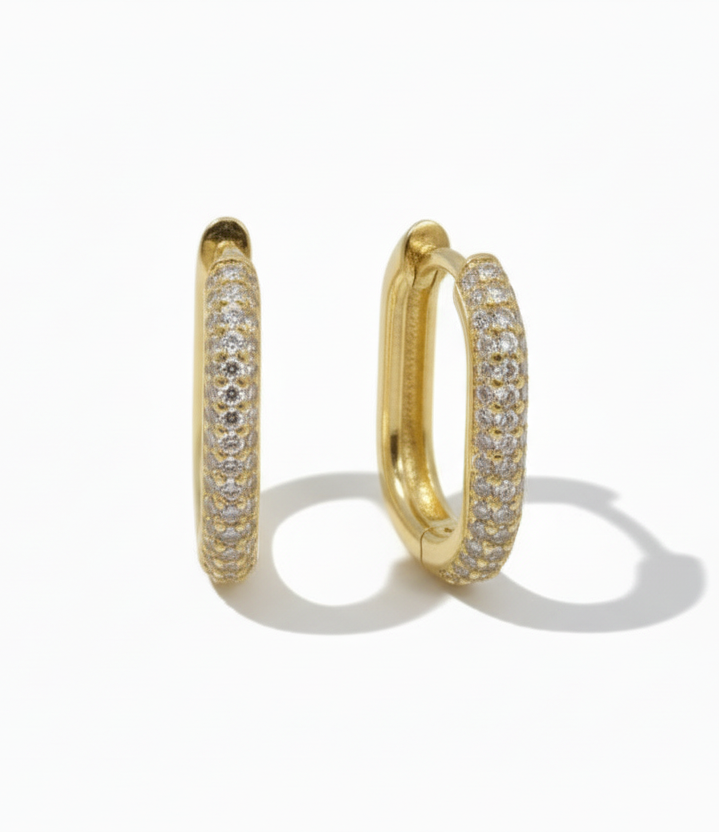 Shiny Rectangle Earring