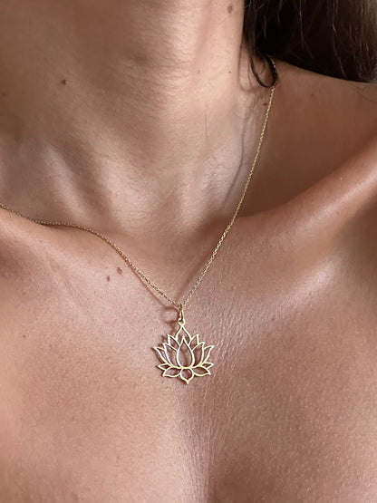 925 Lotus Flower necklace