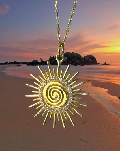 925 sun scar necklace