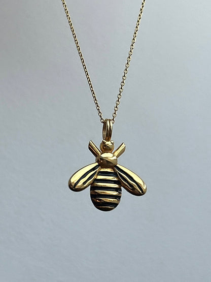 925 Large Bee necklace