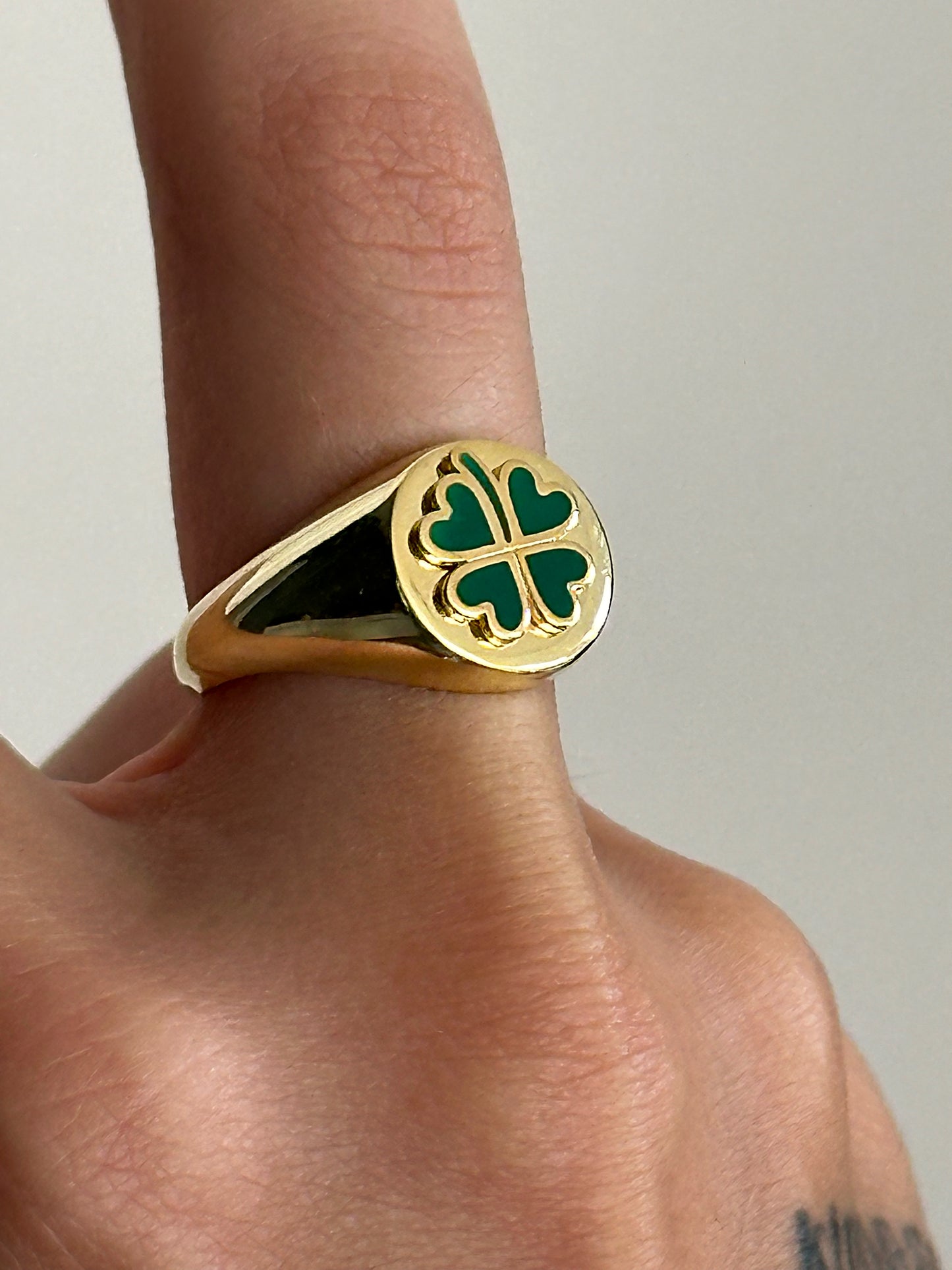 925 Four Leaf Clover Ring