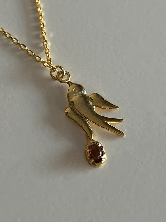 925 Sparrow bird necklace