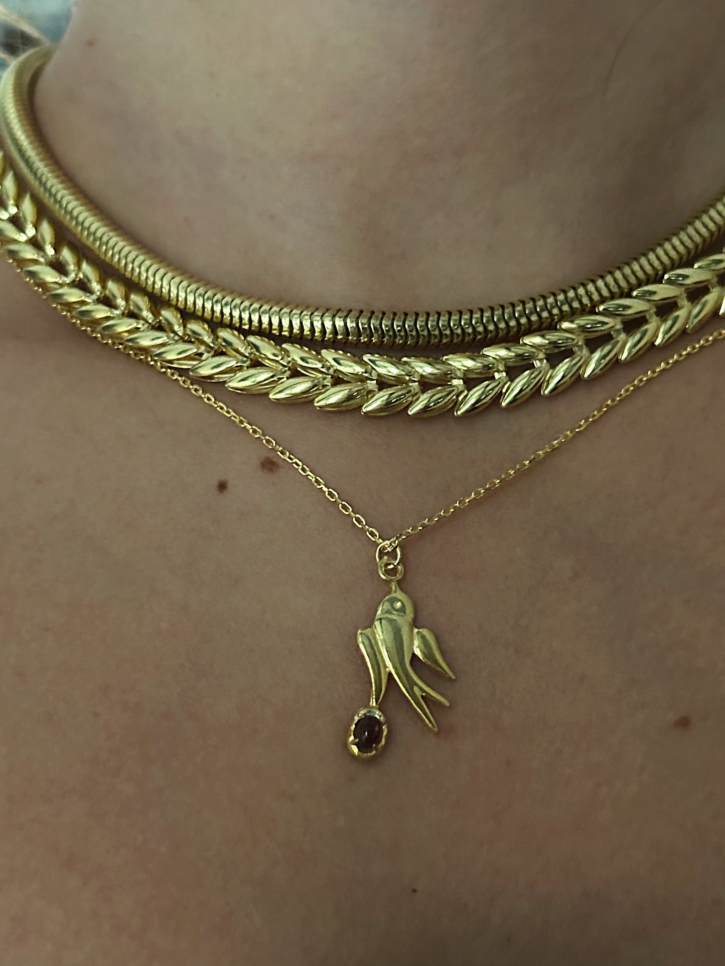 925 Sparrow bird necklace