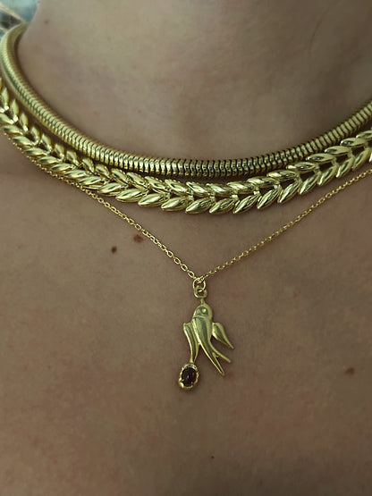 925 Sparrow bird necklace