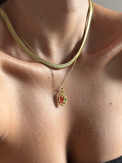 925 Plaque Pepper necklace