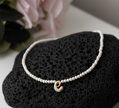 Letter Pearl Necklace