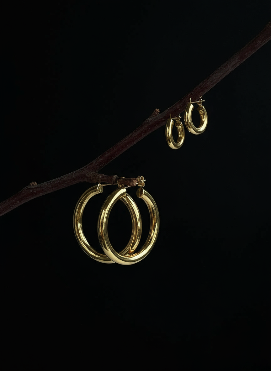 925 Undone Hoop earring