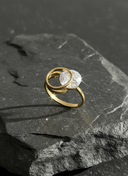  Diamond intersect yüzük