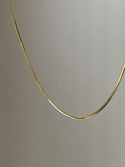 925 Thin mirror snake chain necklace