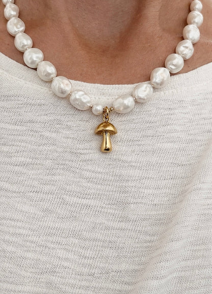 Mushroom Pearl Necklace