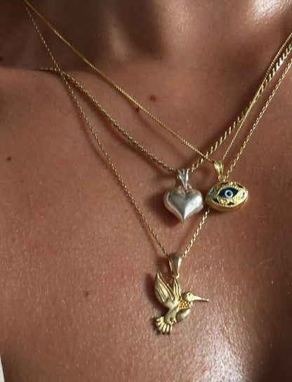 925 luck bird necklace