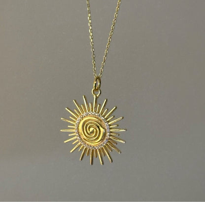 925 sun scar necklace