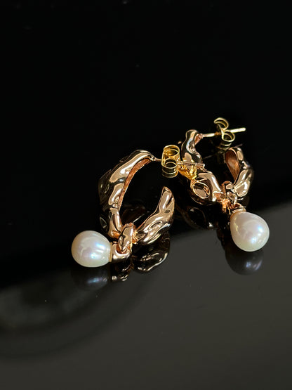 925 Mature Pearl Earrings